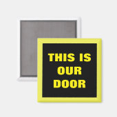 Our Door Generic Statroomドアマーカーイエロー マグネット (正面/裏面)