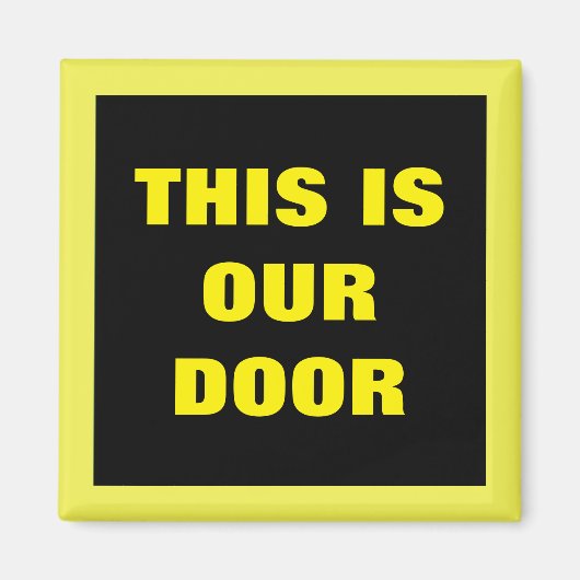 Our Door Generic Statroomドアマーカーイエロー マグネット (正面)