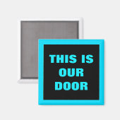 Our Door Generic Statroomドアマーカーブルー マグネット (正面/裏面)