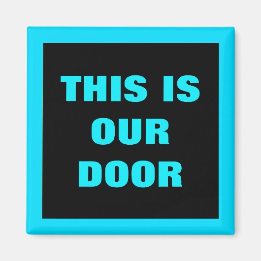 Our Door Generic Statroomドアマーカーブルー マグネット (正面)