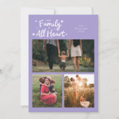 Our Family All Heart Lilac Valentines Photo シーズンカード (正面)