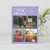 Our Family All Heart Lilac Valentines Photo シーズンカード (スタンド正面)