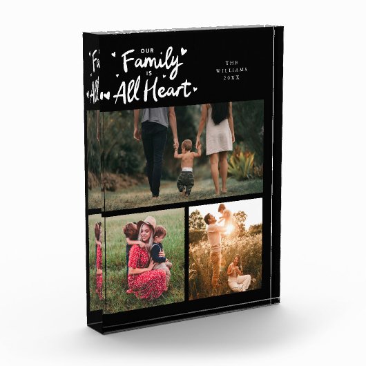 Our Family Is All Heart Black フォトブロック (左)
