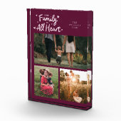 Our Family Is All Heart Cranberry フォトブロック (右)