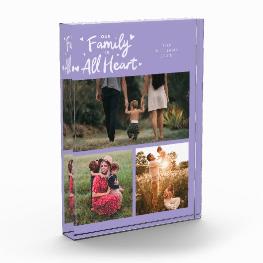 Our Family Is All Heart Lilac フォトブロック (左)