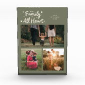 Our Family Is All Heart Sage Green フォトブロック (正面)