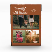 Our Family Is All Heart Terracotta フォトブロック (正面)