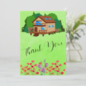 Our Family Loved the Cabin in the Woods Rustic  サンキューカード (スタンド正面)