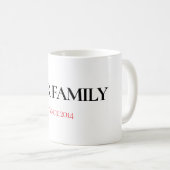 Our Family Personalized Mug コーヒーマグカップ (正面右)