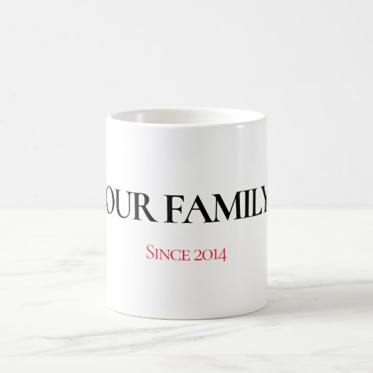 Our Family Personalized Mug コーヒーマグカップ (中央)