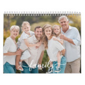 Our Family Photo 12 Month Script Calendar カレンダー (カバー)