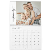 Our Family Photo 12 Month Script Calendar カレンダー (1月 2027)
