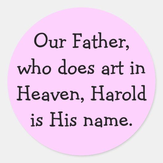 Our Father – アートシール ラウンドシール (正面)