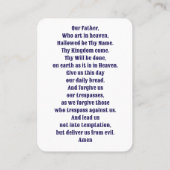 Our Father Prayer Card – Traditional Language プレイスカード (裏面)