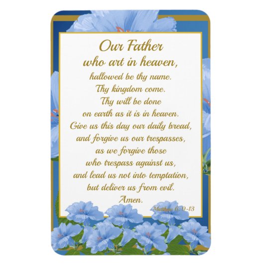 Our Father Prayer Mathew 6:9-13 マグネット (縦)