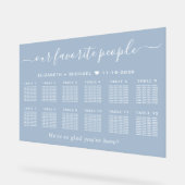 Our Favorite People 12 Table Wedding Seating アクリルサイン (傾斜)