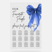 Our Favorite People Bow Wedding Seating Chart アクリルサイン (正面)