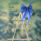 Our Favorite People Bow Wedding Seating Chart アクリルサイン (ニュートラル)