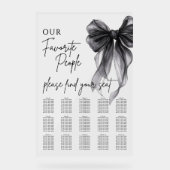 Our Favorite People Bow Wedding Seating Chart アクリルサイン (正面)
