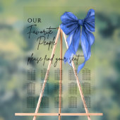 Our Favorite People Bow Wedding Seating Chart アクリルサイン (ニュートラル)