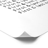 Our Favorite People Bow Wedding Seating Chart ポスター (角)