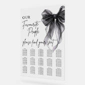 Our Favourite People Bow Wedding Seating Chart アクリルサイン (傾斜)