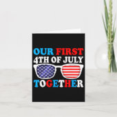 Our First 4th Of July Together Couples Matching Ou カード (正面)