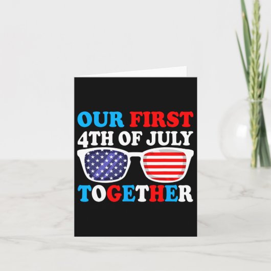 Our First 4th Of July Together Couples Matching Ou カード (正面)