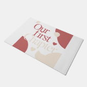 Our First Chapter Valentines Couple Love Quote ドアマット (アングル)