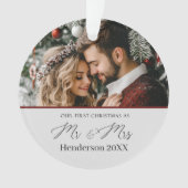 Our first Christmas 2 Photo Round オーナメント (正面)