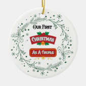 Our First Christmas as a Couple Ornament セラミックオーナメント (正面)