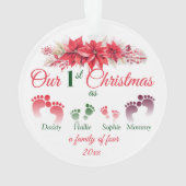 Our First Christmas As A Family Of 4 オーナメント (裏面)