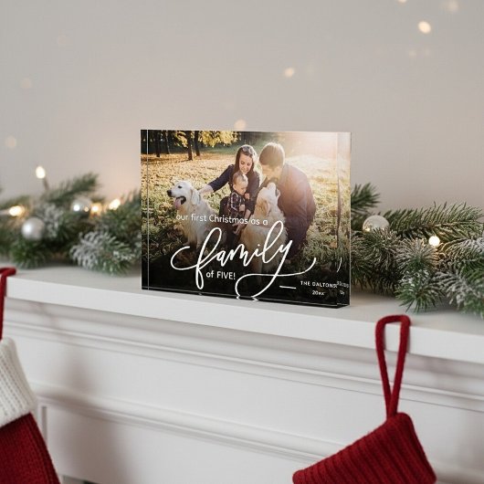 Our First Christmas As A Family of Five フォトブロック