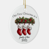 Our First Christmas as a Family of Three 2025 セラミックオーナメント (右)