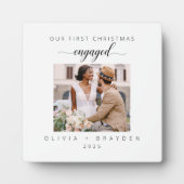 Our First Christmas As Engaged Photo Minimalist フォトプラーク (正面)