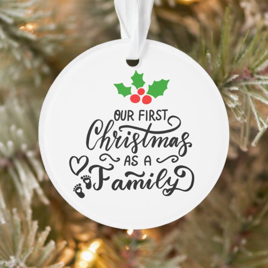 Our First Christmas As Family Christmas オーナメント (ツリー)