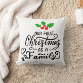 Our First Christmas As Family Christmas クッション (ブランケット)