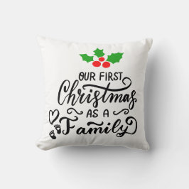 Our First Christmas As Family Christmas クッション