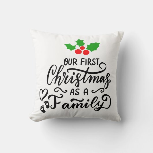 Our First Christmas As Family Christmas クッション (正面)