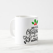 Our First Christmas As Family Christmas コーヒーマグカップ (正面左)