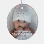 Our First Christmas as Grandparents 2026 セラミックオーナメント (左)