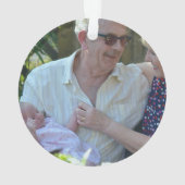 Our First Christmas as Grandparents Baby Booties オーナメント (裏面)