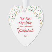 Our First Christmas as Grandparents Photo オーナメント (正面)