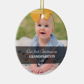 Our First Christmas as Grandparents Photo Art セラミックオーナメント (右)