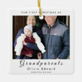 Our First Christmas as Grandparents Photo Design セラミックオーナメント (正面)