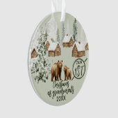 Our First Christmas as Grandparents Polar Bear  オーナメント (正面)