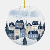 Our first Christmas as Grandparents Village Navy セラミックオーナメント (裏面)
