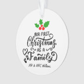 Our First Christmas as Mom and Dad Family Photo  オーナメント (正面)