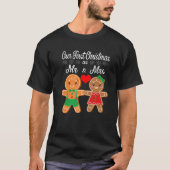 Our First Christmas As Mr And Mrs 2021 Gingerbread Tシャツ (正面)
