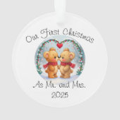 Our First Christmas as Mr. & Mrs. – 2025 オーナメント (裏面)